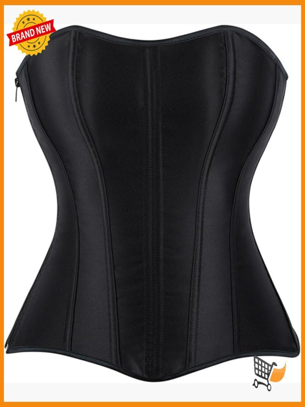 Renaissance Corset Overbust Waist Cincher Bustier Floral Ruched Sleeves